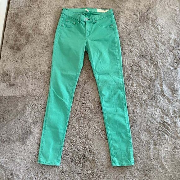 Rag & Bone Women's Turquoise‎ Legging Jeans School City Size 28 - Picture 1 of 10